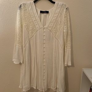 White Dress with Lace Detail